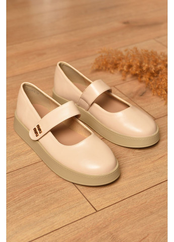 Let's Shop Лофери жіночі бежевого кольору лофери бежевий з штучна шкіра, україна — демісезон (353848879)