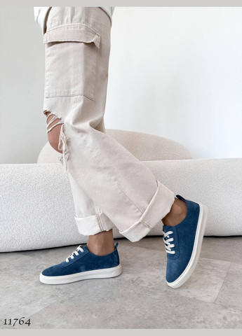 Синие демисезонные яркие женские кроссовки No Brand