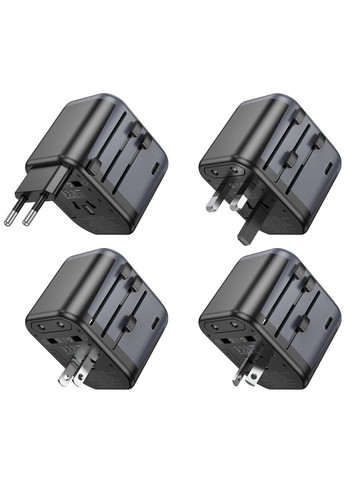 Сетевое зарядное устройство BAC12 Leader 3-port(1C2A) universal conversion charger Black Borofone (371362556)