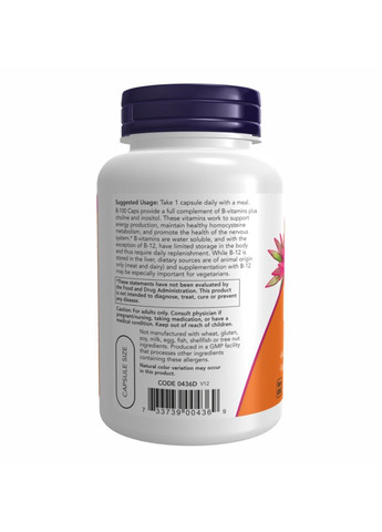 Комплекс витаминов B-100 - 250 vcaps Now Foods (280917165)