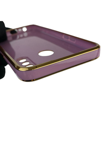 Чохол для C3 глянцевий з кільцем MagSafe із золотою окантовкою на реалмі с3 чорничний gs1 Realme (366233807)