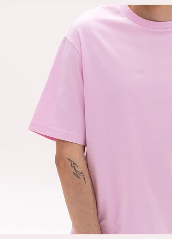 Розовая футболка мужская с коротким рукавом Роза