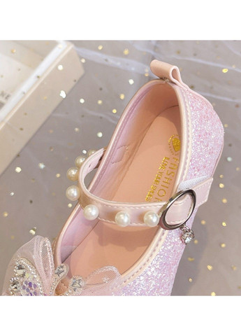 Розовые детские туфли блестящие No Brand