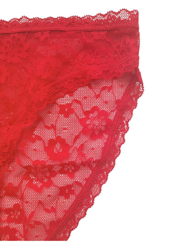 Кружевные женские красные трусики бикини Victoria's Secret бікіні (364813900)