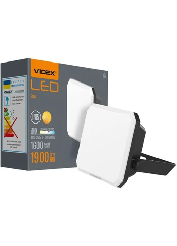 Светодиодный прожектор F3 20W 5000K Black (VLE-F3-0205B) [144820] Videx (400903402)