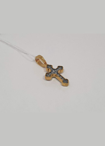 Серебряный крест Распятие Христа с позолотой. 3586-ЗЧФ Харківська ювелірна фабрика (299153327)
