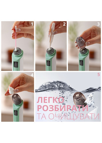 Аспіратор соплевідсмоктувач для носа електричний потужний NoseCare для новонароджених дітей 6 режимів білий Swan Baby PS-06 (316605866)