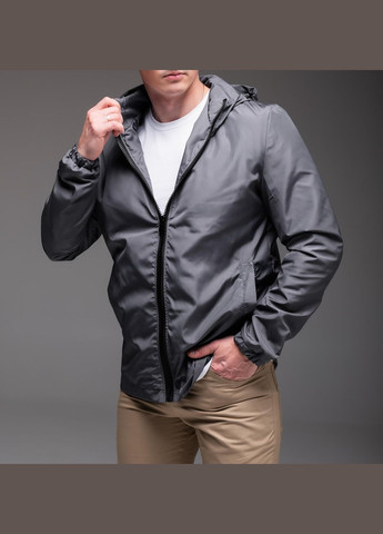 Сіра демісезонна вітровка No Brand