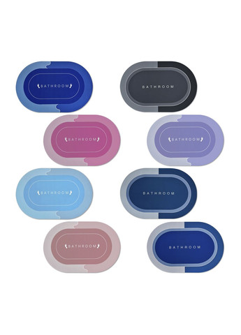 Килимок суперпоглинаючий у ванну колір різнокольоровий ЦБ-00277597 No Brand (331111502)