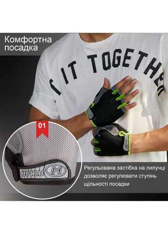 Перчатки без пальцев для турника спорта GDragon Sport велоперчатки для фитнеса тренировок противоскользящие Серые 66_2_L_4 No Brand (362954866)