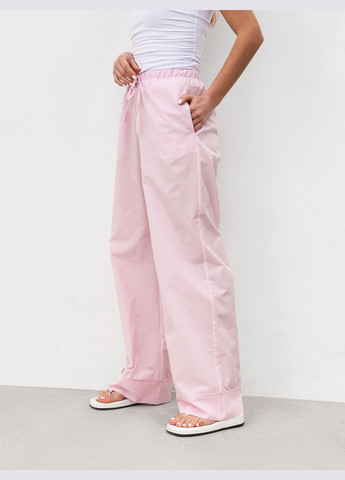Розовые повседневный летние брюки Ромашка