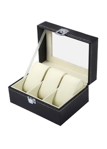 Органайзер шкатулка із прозорою кришкою для зберігання годинників браслетів ювелірних прикрас 3 відділення (480076-Prob) Unbranded (329141542)