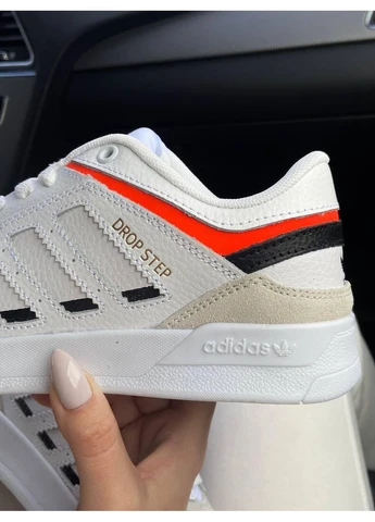 Білі кросівки чоловічі adidas drop step low white beige адідас дроп степ білі демісезон No Brand