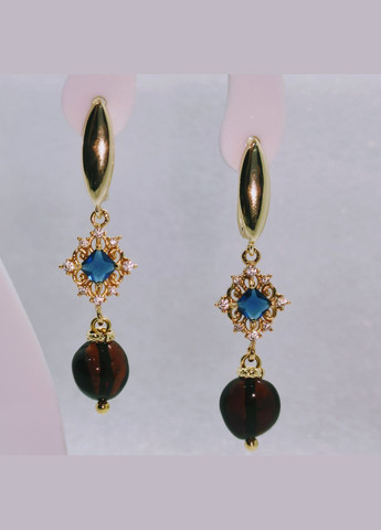 Сережки 3157 з натурального бурштину MINOV (315825134)