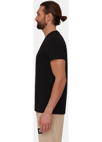 Черная футболка ammut core t-shirt en logo black Mammut