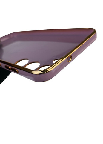 Чохол для Galaxy S23 Plus (SM-S916B) глянцевий із захистом камери із золотою окантовкою на самсунг с23 плюс чорничний gs1 Samsung (366228990)