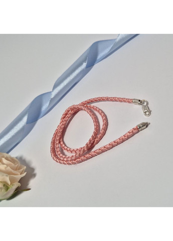 Шнурок на шею Розовый шейк 3 мм см серебро 925 пробы 6010/3ш 1.14г Nobrand (372473946)