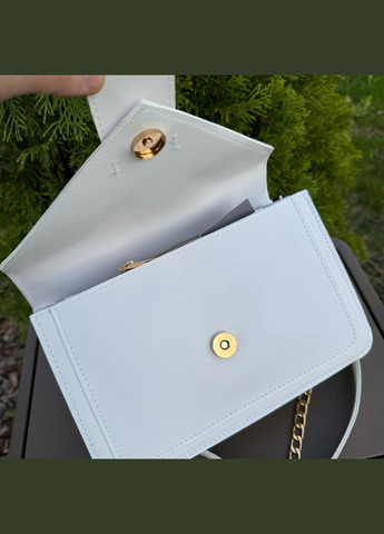 Женская мини сумочка клатч на плечо с цепочкой Молочный с золотом No Brand (298997610)