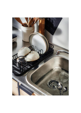 Багатофункціональна сушарка для посуду ІКЕА LILLHAVET антрацит (80461276) IKEA (267902843)