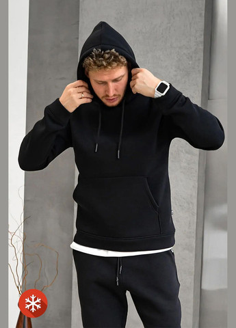 Чоловічий теплий худі Base 3 Чорний Teamv (316355086)