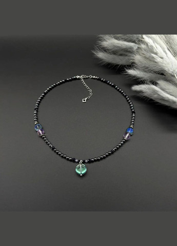 Чокер Майорка, Чешское Стекло, Опалит, Циркон, Авантюрин Ночь Каира, гип-ный сплав цвет сталь d-9х3мм 39-44см No Brand авантюрин, циркон, перламутр латунь, натуральный камень, медицинский сплав, стекло (331146006)