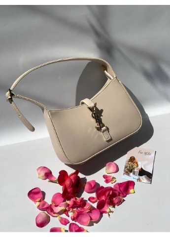 Жіноча сумка Laurent Hobo Beige Лоран багет бежевий клатч No Brand (354792737)