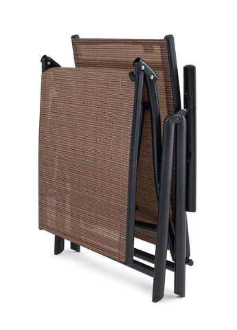 Садовый шезлонг с алюминиевой рамой Bolzano коричневый Di Volio (361951437)