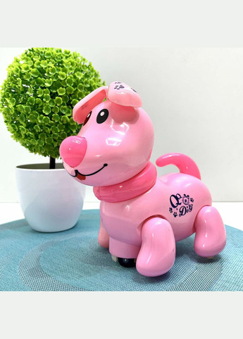 Собачка интерактивная Limo Toy ездит светящийся машущий головой и хвостом Розовая (EM 070 A) No Brand (324834479)