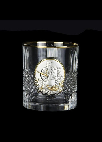 Келихи кришталь із сріблом "Козаки" 6 келихів, із позолотою | Подарунок шефу, Boss Crystal B6KOZ1GG (345646736)