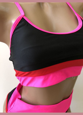 Черный летний женский раздельный купальник. No Brand