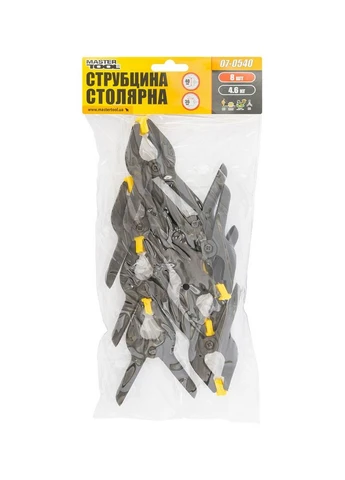 Струбцина столярна A-Type пружинна 90 мм захват 40 мм набір 8 шт 07-0540 Mastertool (392104714)