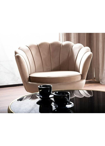 Крісло CAMELLIA 1 VELVET Беж BLUVEL 28 / Золотий CAMELLIAV1BEZL Signal (372178754)