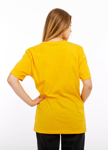 Жовта літня футболка з патріотичним малюнком унісекс 101542 Power