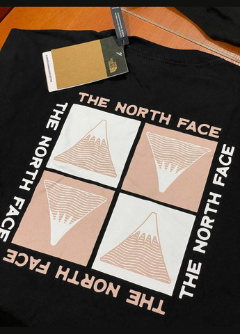 Чорна футболка чоловіча The North Face collage back print T-shirt black pink