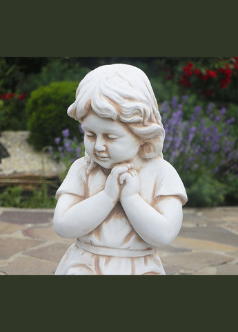 Садова фігура Дитина, що молиться на колінах 54x24x30 см (ССП120921 Крем) Гранд Презент (284419187)