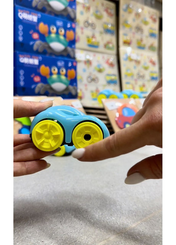 Машинка для детей инерционная (механическая, заводная) детская с очками - голубая No Brand (364553112)