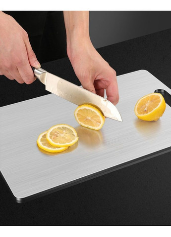 Универсальная кухонная доска для ежедневного использования нержавеющая сталь 25×15 см No Brand (348430971)