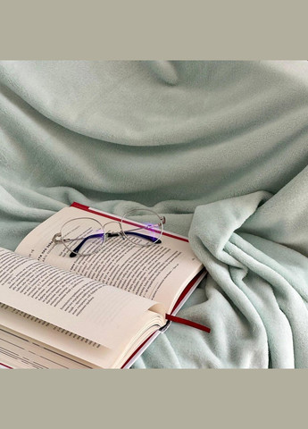 Плед мікрофібра велсофт однотонний двоспальний 180х200 (М-lel-002-02) No Brand (306633565)