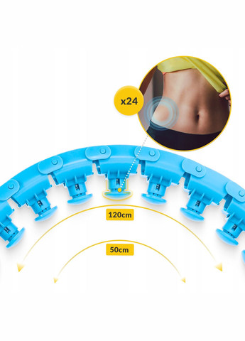 Обруч (хулахуп) масажний з обтяженням Sky Blue (P-5907739316837) 4FIZJO (301765156)