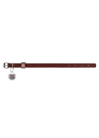 Нашийник для собак шкіряний WAUDOG Classic, Ш 12 мм, Дов 21-29 см коричневий No Brand (363197341)