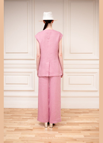 ЛЛЯНІ РОЖЕВІ БРЮКИ ПАЛАЦЦО В РОМАНТИЧНОМУ СТИЛІ БОДРУМ Dolcedonna (340334768)