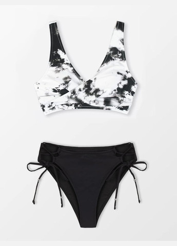 Чорно-білий літній купальник CUPSHE