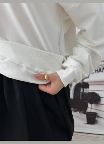 Белый свитшот женский однотонный Style Point однотонный без декора (342075888)