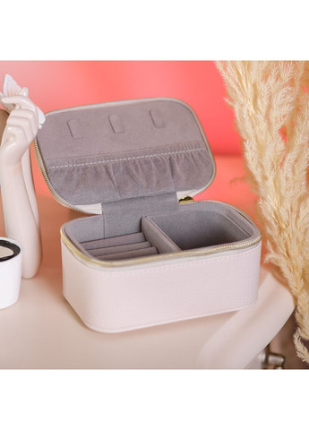 Шкатулка для украшений из эко кожи на молнии мини органайзер для ювелирных изделий для хранения драгоценностей ProDobro (364193329)