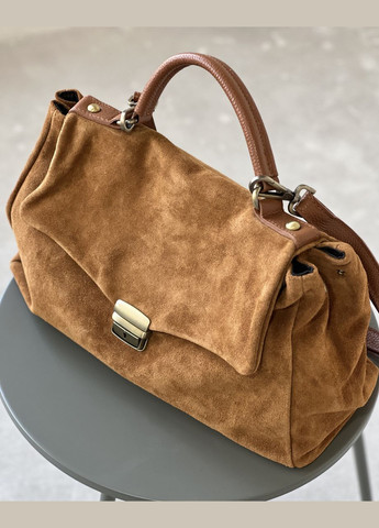 Жіноча замшева сумка JACLINE бронзова 801002 Vera Pelle (319325723)