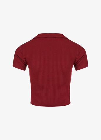 Бордовая женская футболка-поло однотонный женский 25084 бордовый shop (2000991000353) On me однотонная