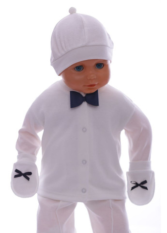 Синий демисезонный комплект на выписку для мальчика хлопковый с листиками синий ponpon baby 62 см (44684) BABYKROHA