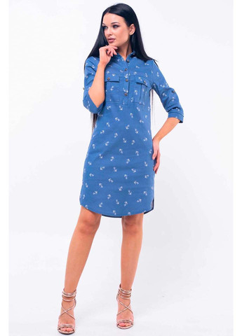 Голубое повседневный платье Ри Мари