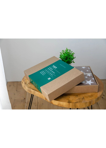 Двоспальний комплект постільної білизни з наволочками 50*70 см, 120 гр/м2 Прованс Білий з зеленим (16060180215) ТЕП (364183112)