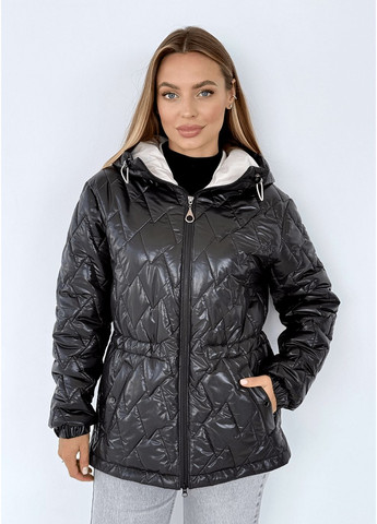 Чорна демісезонна куртка elina (01199-brown144) MioRichi